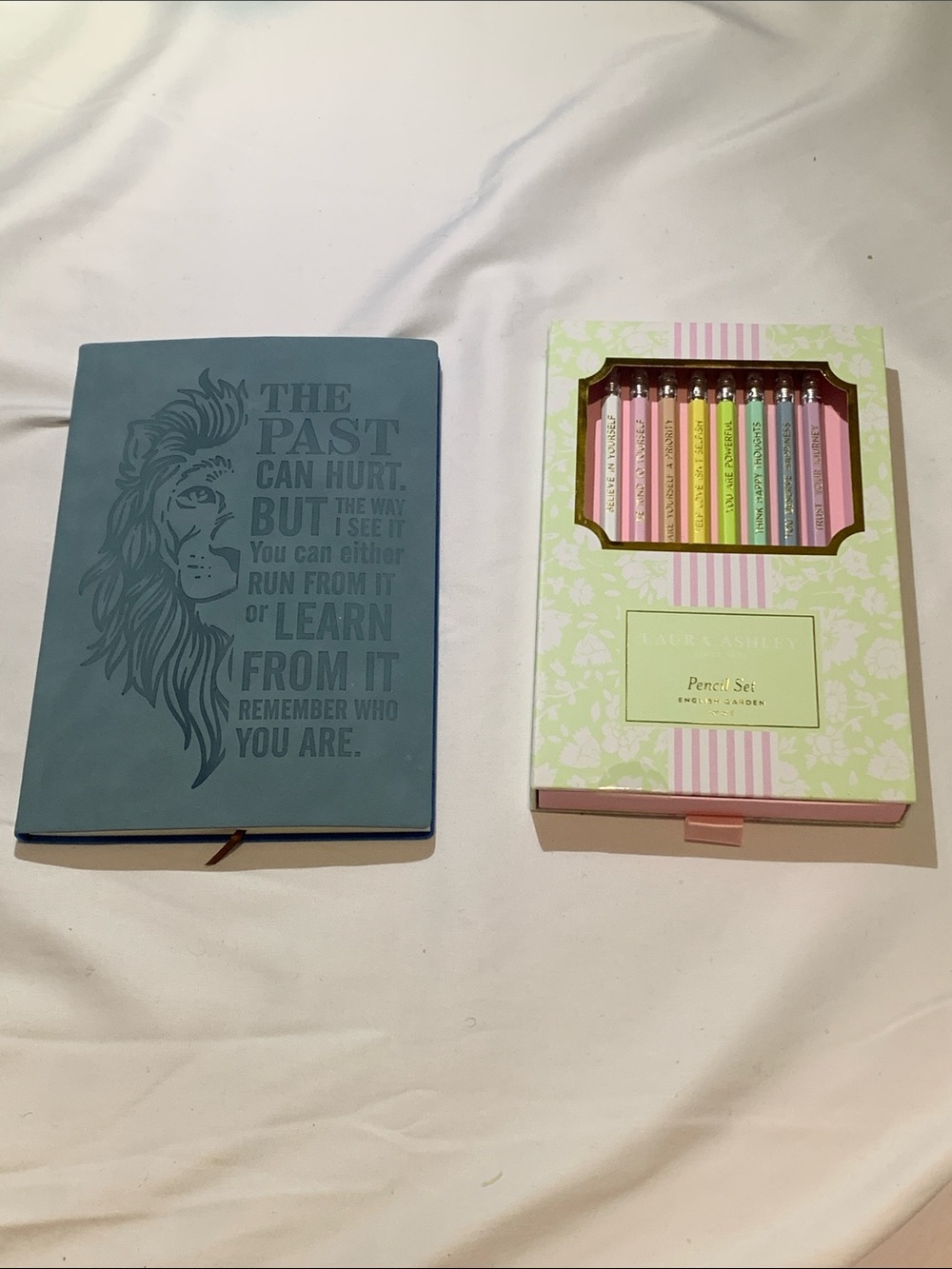 Laura Ashley Pastel Pencil Set + Journal/Notebook - Assorted Pastel Colors